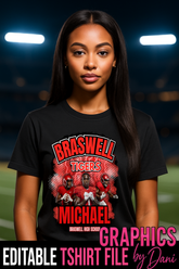 Custom Football Design – High School Spirit Wear Canva Editable Template