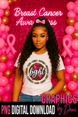 Bold Pink Ribbon Fight Breast Cancer Awareness Leopard Print PNG