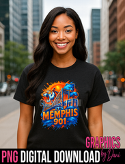 It’s Memphis 901 – Bold & Vibrant PNG Design