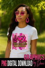 Peace Love Cure – Breast Cancer Awareness PNG