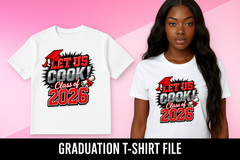 Let Us Cook Class of 2026 Graduation PNG β RED