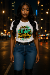 It’s My Birthday Glitter Splash PNG | Teal, Gold & Black Birthday Shirt Design
