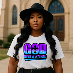 GOD OVER EVERYTHING PNG Bundle | Bold Faith-Based Gradient Designs (8-Pack, 300 DPI)