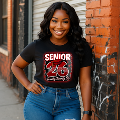 Senior 2026 Graduation Shirt – Bold Red & Black Class of 2026 Tee