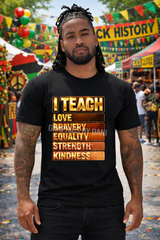 I Teach – Inspirational Metallic Typography Design for Teachers