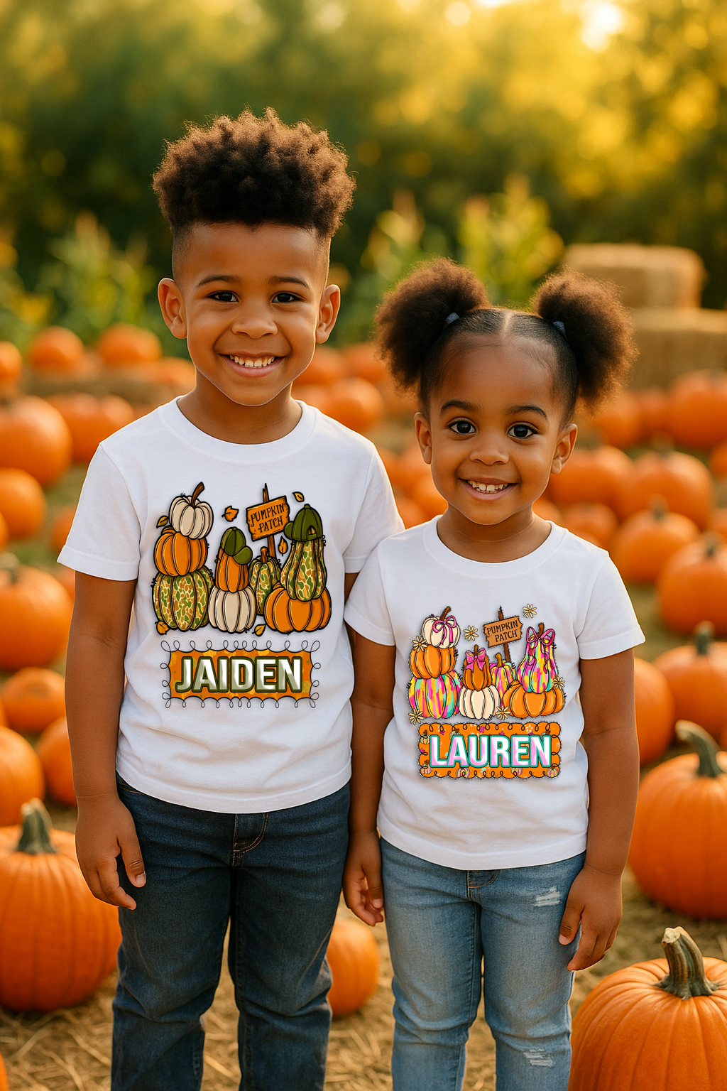 Personalized Pumpkin Patch Kids Name PNG 🎃✨