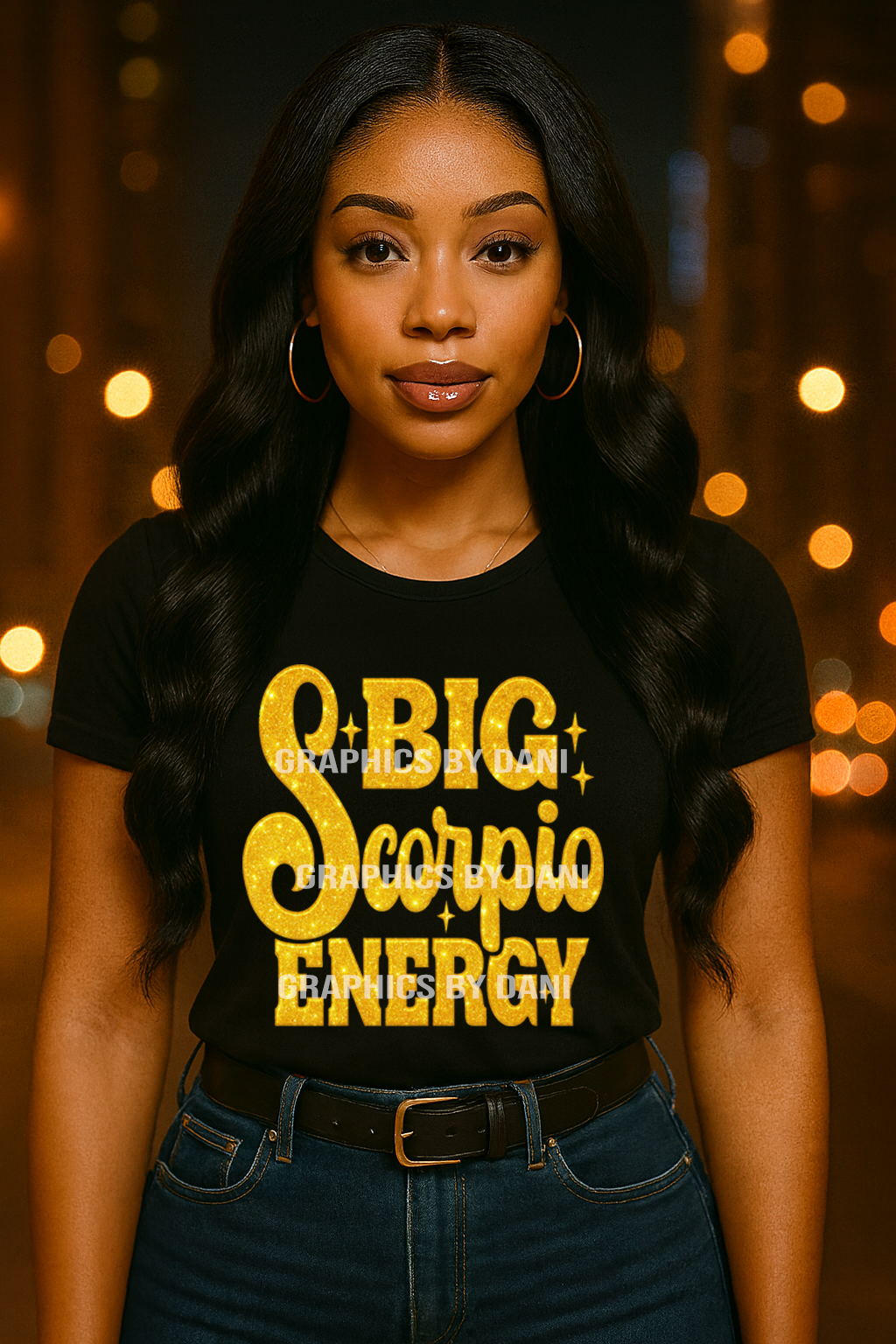 ✨ Big Scorpio Energy Glitter Gold PNG ✨