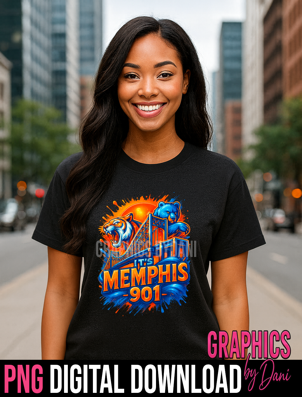 It’s Memphis 901 – Bold &amp; Vibrant PNG Design