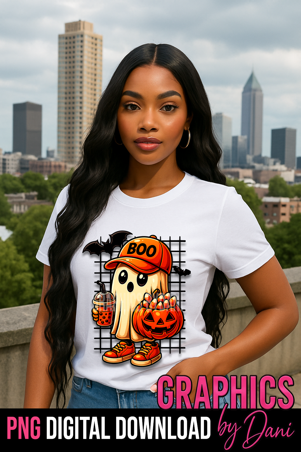 Spooky Cute Ghost PNG – Digital Download 👻✨