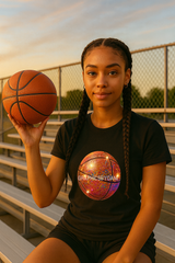 ✨ Rhinestone Basketball PNG – Glossy Sparkle Design for Crafters