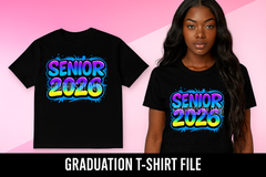 Senior 2026 Graffiti PNG | Bold & Colorful Graduation Digital Download