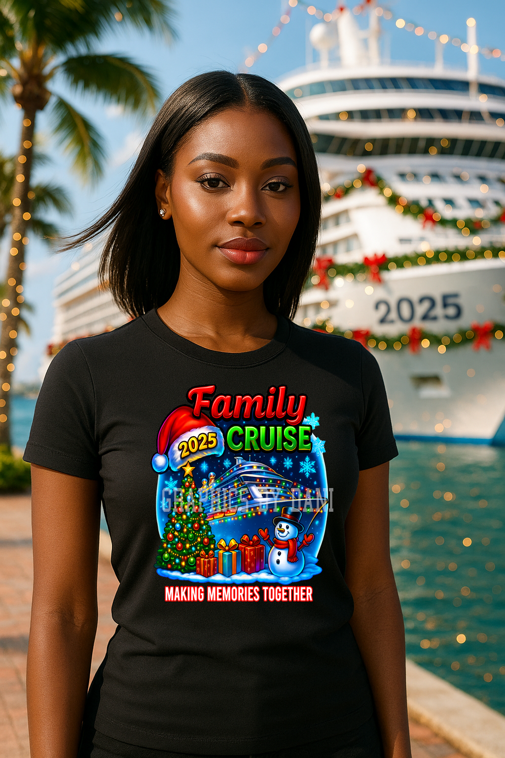 Family Christmas Cruise 2025 PNG | Holiday Cruise Trip Shirt Design | Making Memories Together Family Vacation Cruise Graphic