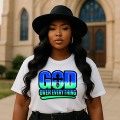 GOD OVER EVERYTHING PNG Bundle | Bold Faith-Based Gradient Designs (8-Pack, 300 DPI)