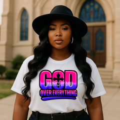 GOD OVER EVERYTHING PNG Bundle | Bold Faith-Based Gradient Designs (8-Pack, 300 DPI)