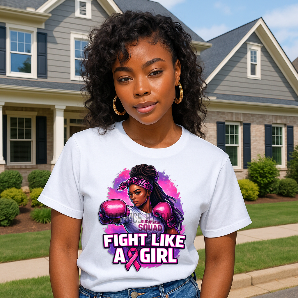 💪 Fight Like a Girl - Breast Cancer Awareness PNG